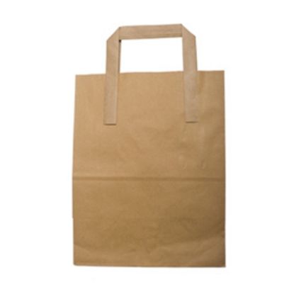 Picture of Kraft Med Paper Bag W/Handles(8.5x13x10)x250